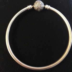 Pandora Bangle bracelet with snowflake